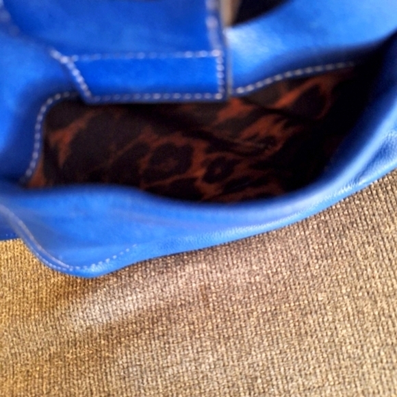 B Makowsky LEATHER blue Bag - Picture 8 of 8